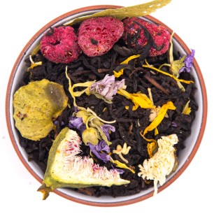Черный ароматизированный чай "Малиновое вино" 